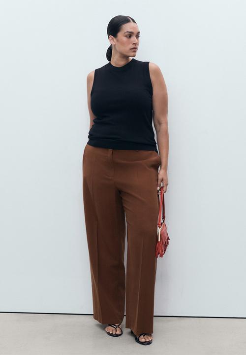 MANGO - Trousers Carlos - Brown