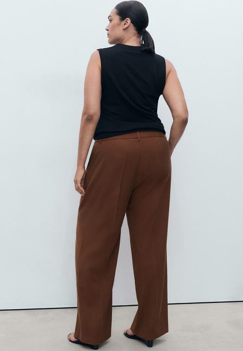 MANGO - Trousers Carlos - Brown