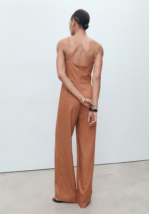 MANGO - Jumpsuit Ricky - Brown