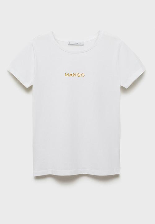 MANGO - T-Shirt Mangolog - White