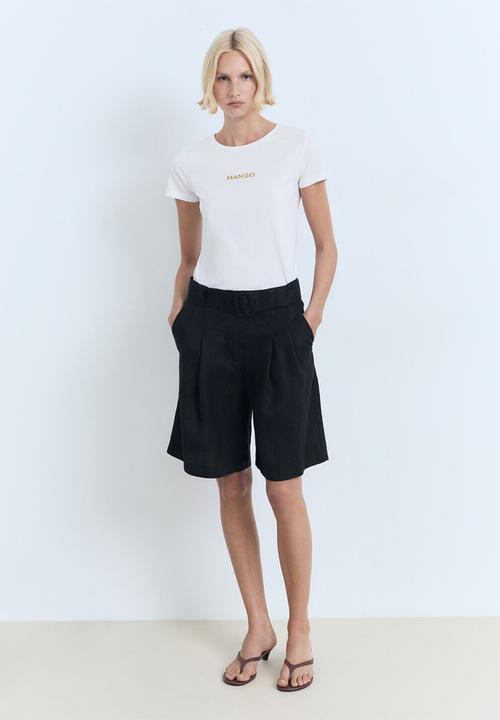 MANGO - T-Shirt Mangolog - White