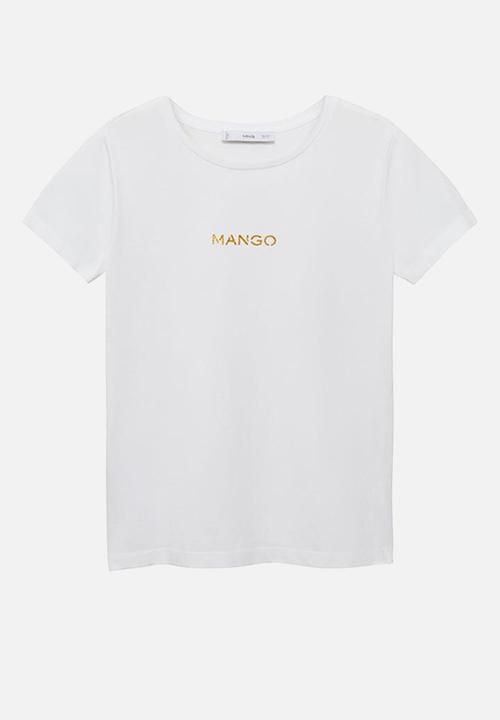 MANGO - T-Shirt Mangolog - White