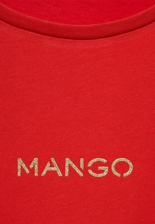 MANGO - T-Shirt Mangolog - Red