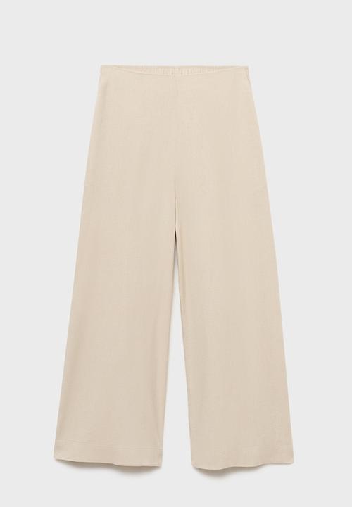 MANGO - Trousers Linovisf - Light Beige