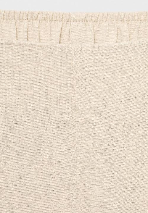 MANGO - Trousers Linovisf - Light Beige
