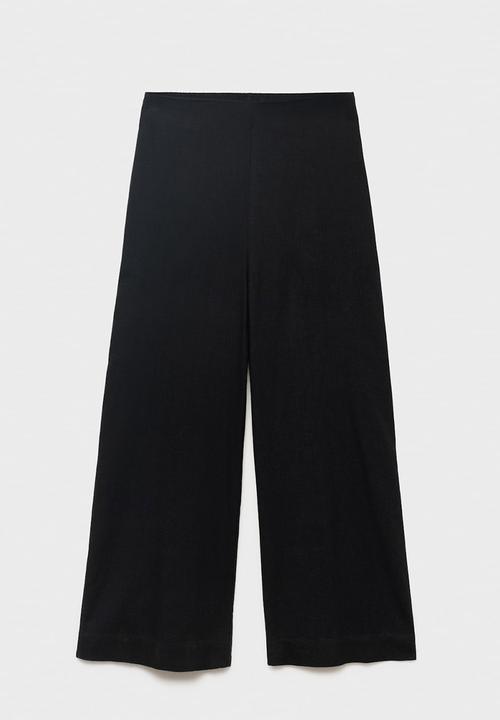 MANGO - Trousers Linovisf - Black