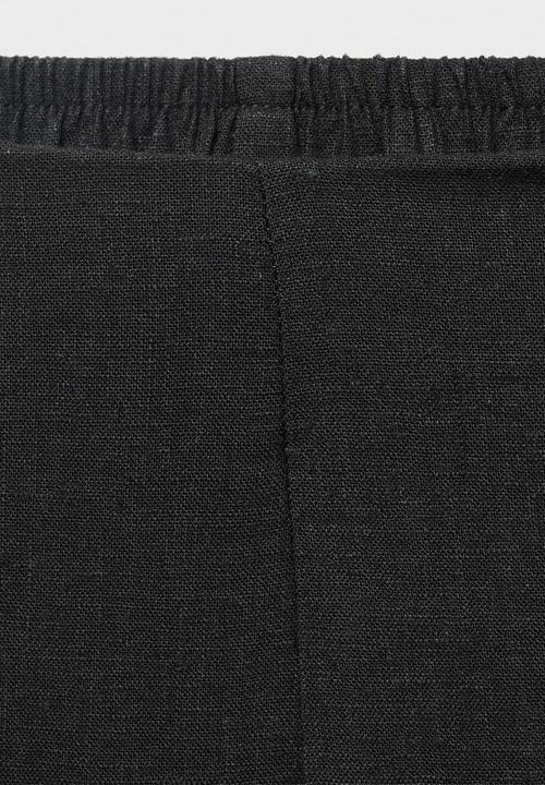MANGO - Trousers Linovisf - Black