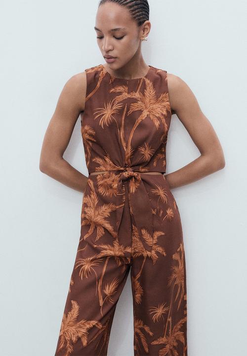 MANGO - Jumpsuit Lana - Brown