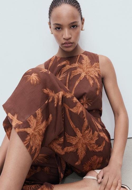 MANGO - Jumpsuit Lana - Brown