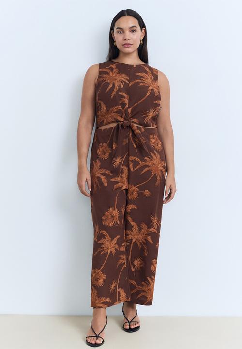 MANGO - Jumpsuit Lana - Brown