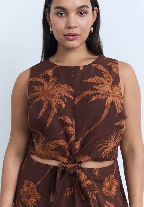 MANGO - Jumpsuit Lana - Brown