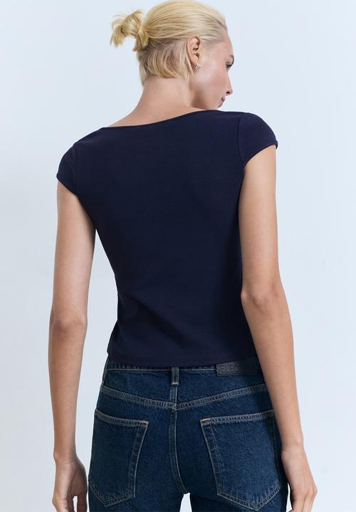 MANGO - T-Shirt Agnes - Navy