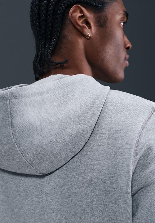 Nike - NSW Club Men's Knit Pullover Hoodie  - Dk Grey Heather/Lt Smoke Grey/W