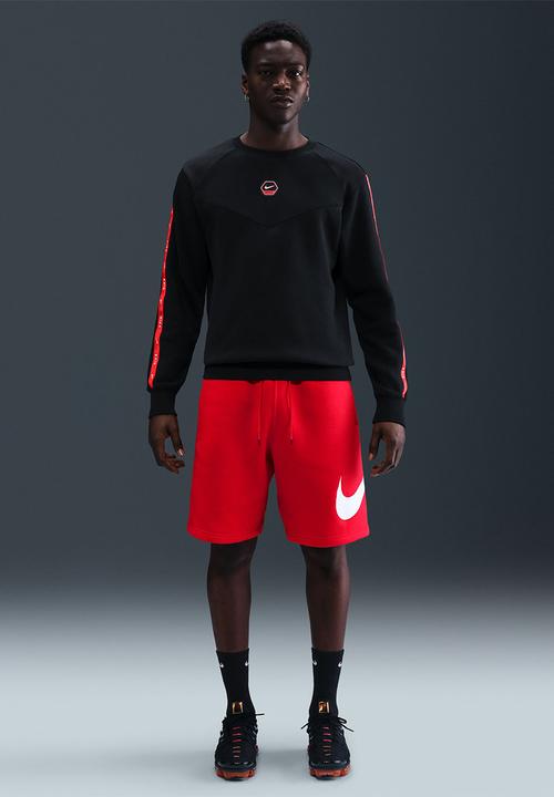 nike men's black crew neck