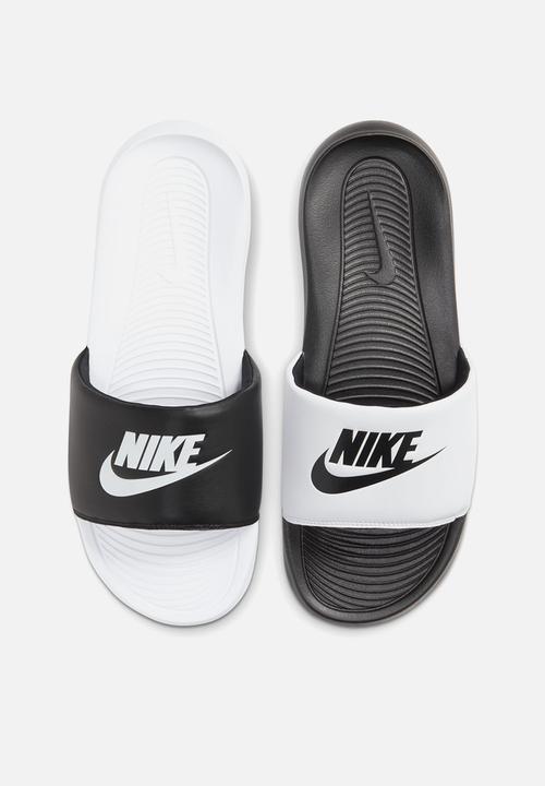 mens nike slides white