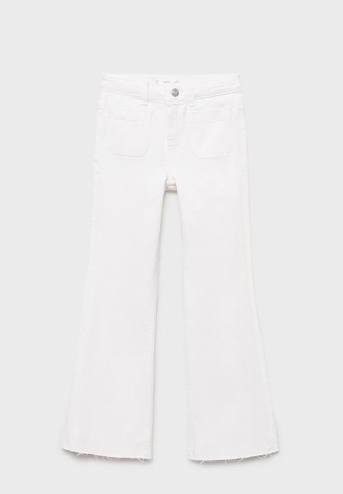 MANGO - Jeans Flarep - White