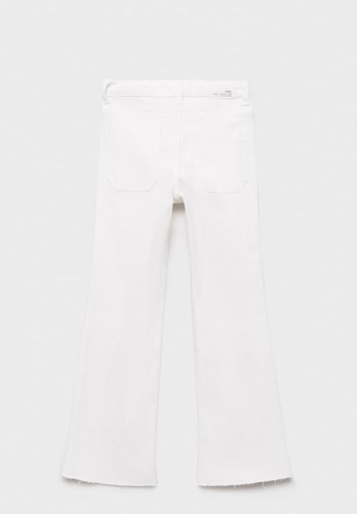MANGO - Jeans Flarep - White