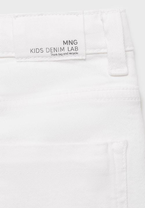 MANGO - Jeans Flarep - White