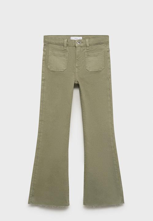 MANGO - Jeans Flarep - Beige/Khaki