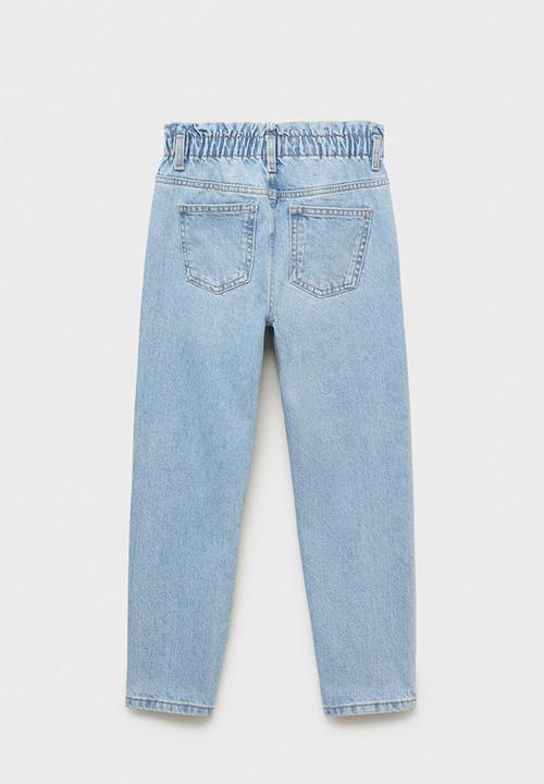 MANGO - Jeans Paperbag - Open Blue
