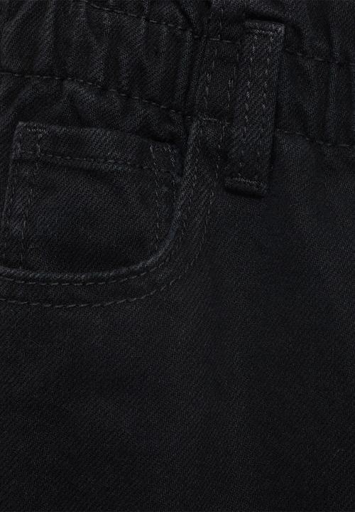 MANGO - Jeans Paperbag - black denim