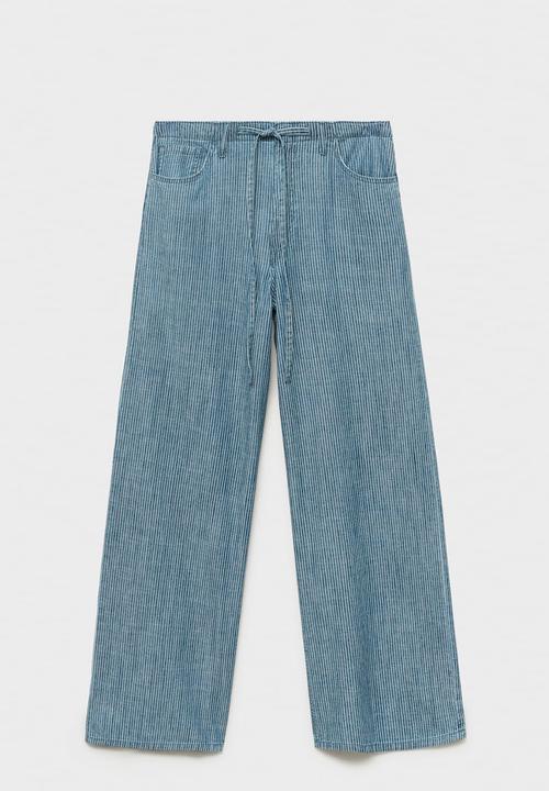 MANGO - Trousers Mery - Medium Blue