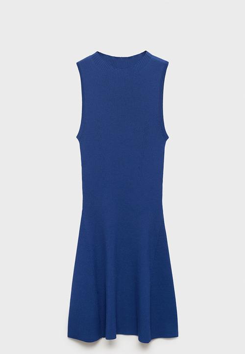 MANGO - Dress Albert - Bright Blue