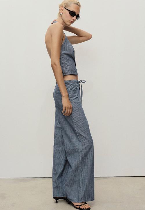 MANGO - Trousers Mery - Medium Blue