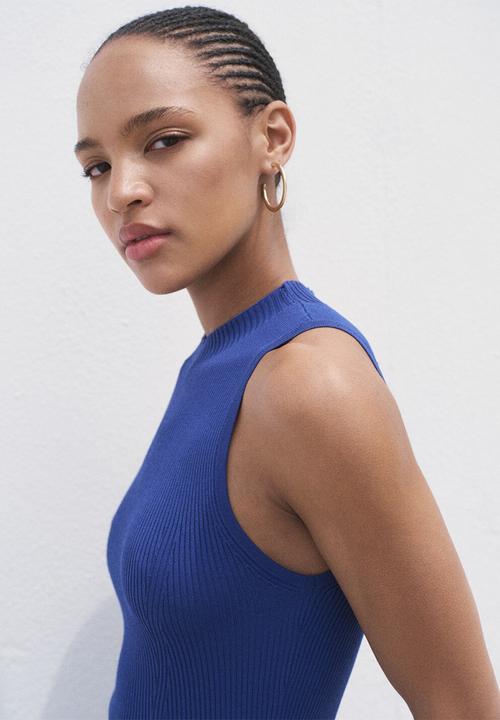 MANGO - Dress Albert - Bright Blue