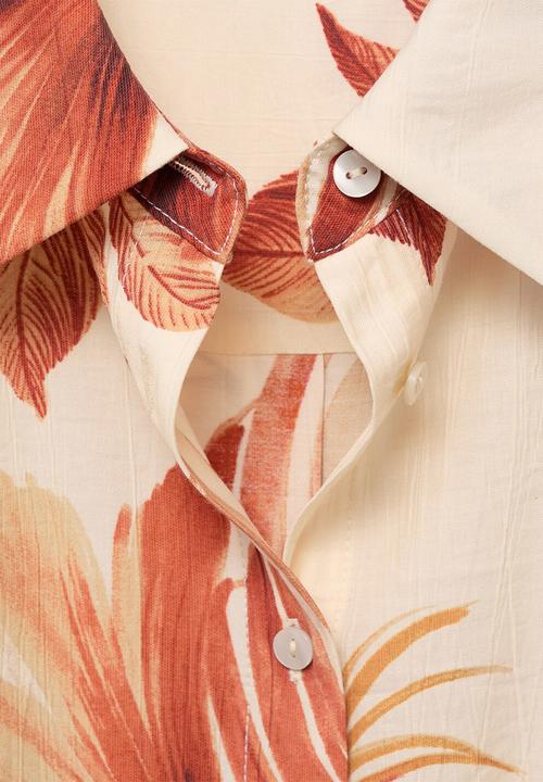 MANGO - Shirt Palm - Natural