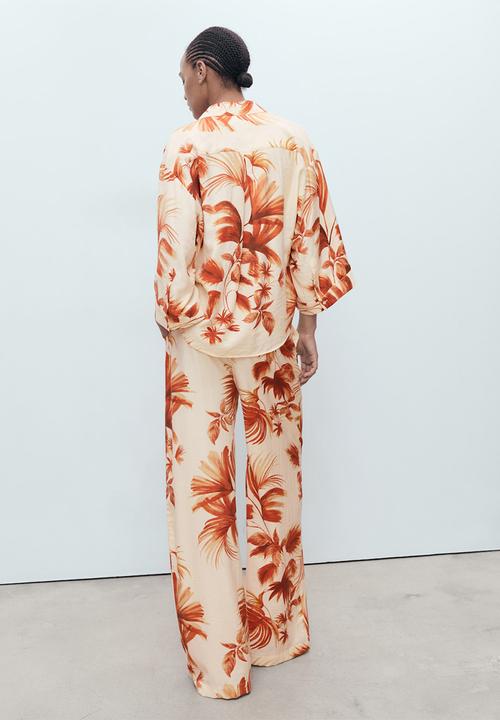 MANGO - Shirt Palm - Natural