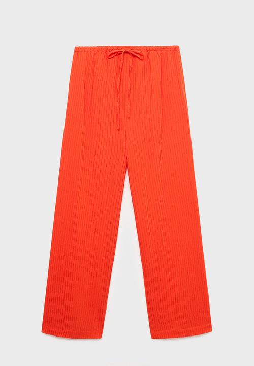 MANGO - Trousers Carrot - Orange
