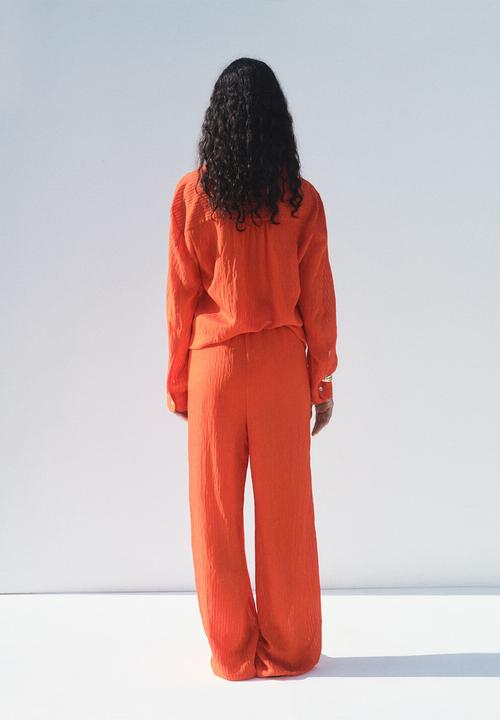 MANGO - Trousers Carrot - Orange
