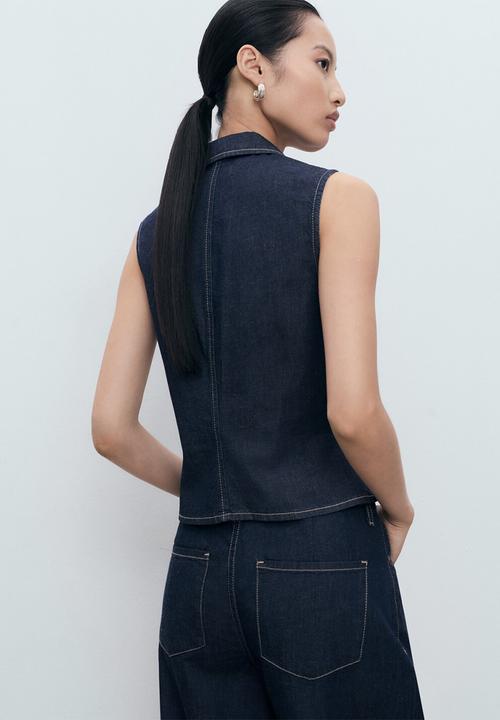 MANGO - Top Maria - Open Blue