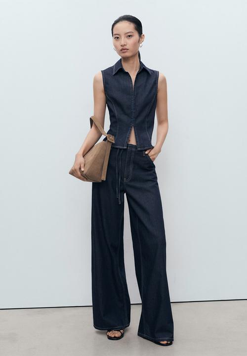 MANGO - Top Maria - Open Blue