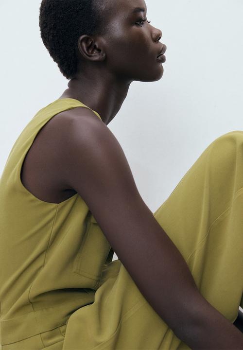 MANGO - Jumpsuit Safari - Green