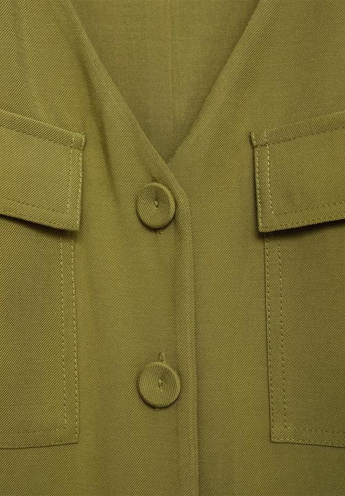 MANGO - Jumpsuit Safari - Green