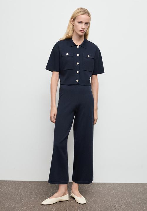 MANGO - Trousers Diana - Navy