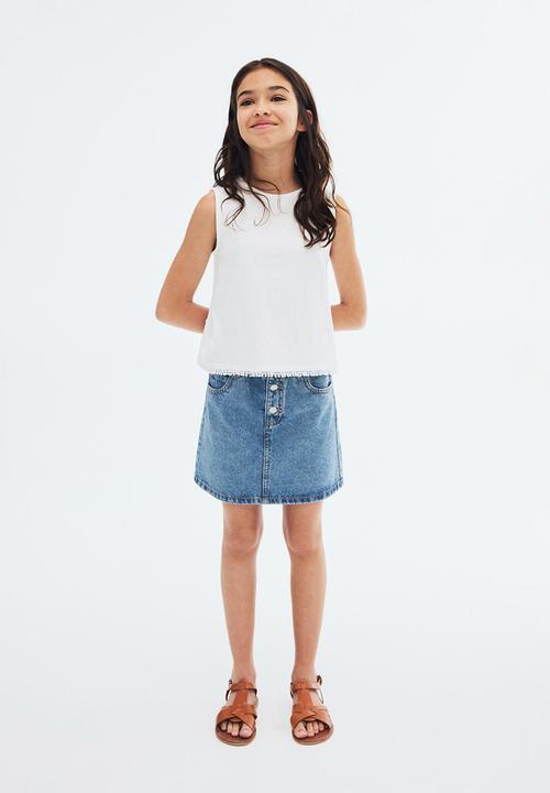 MANGO - Skirt Cindy1 - Open Blue