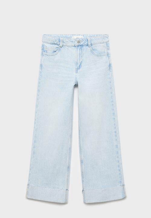 MANGO - Jeans Wide1 - Open Blue