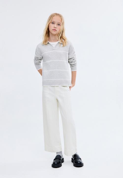 MANGO - Jeans Culotte1 - White