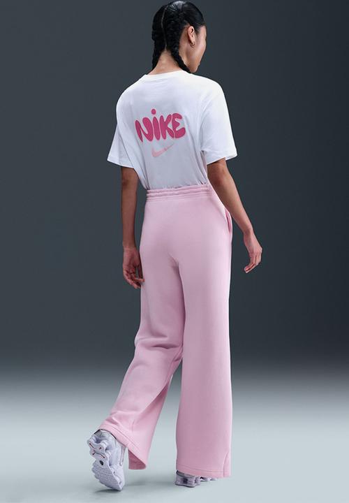 Nike - Phoenix high rise wide leg pant - Pink Foam/Playful Pink