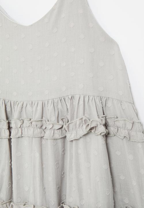 Pop Candy - Ruffle tier adorned dress - light grey