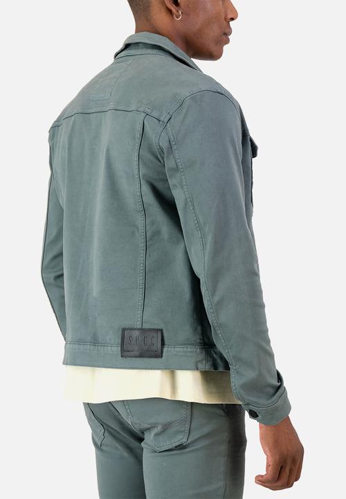 S.P.C.C - Rodan Jacket Regular Fit Denim Trucker Jacket Celeste - grey