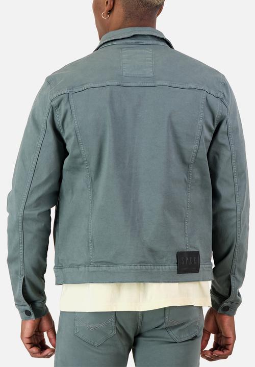 S.P.C.C - Rodan Jacket Regular Fit Denim Trucker Jacket Celeste - grey