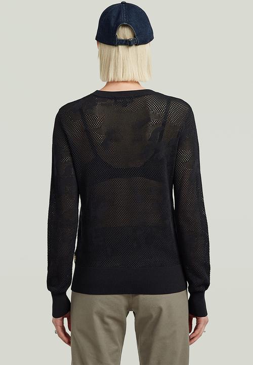 G-STAR - Pointelle Knit Wmn - Dk Black