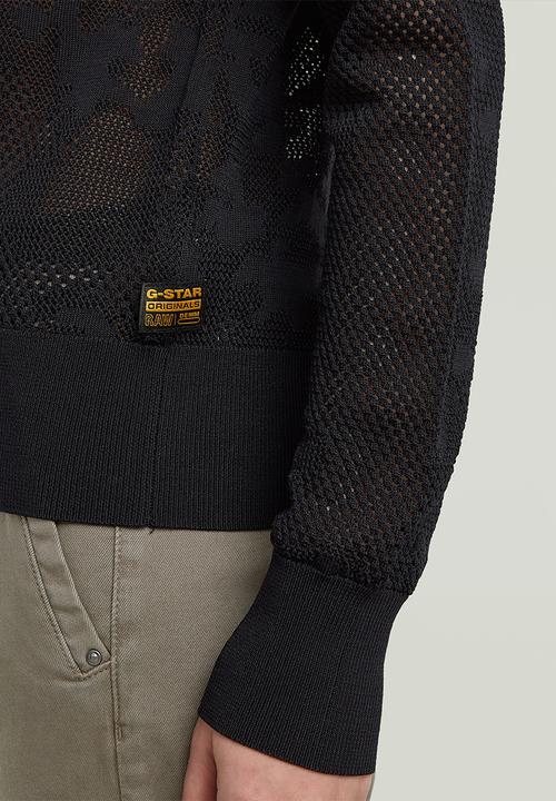 G-STAR - Pointelle Knit Wmn - Dk Black