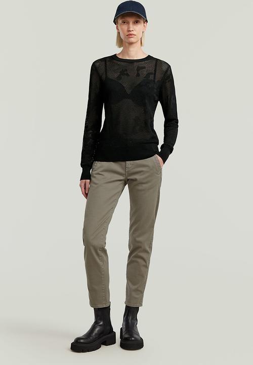 G-STAR - Pointelle Knit Wmn - Dk Black
