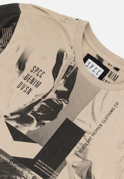 S.P.C.C - Taupin Tee Regular Fit Fashion Tees Nighthawk - beige