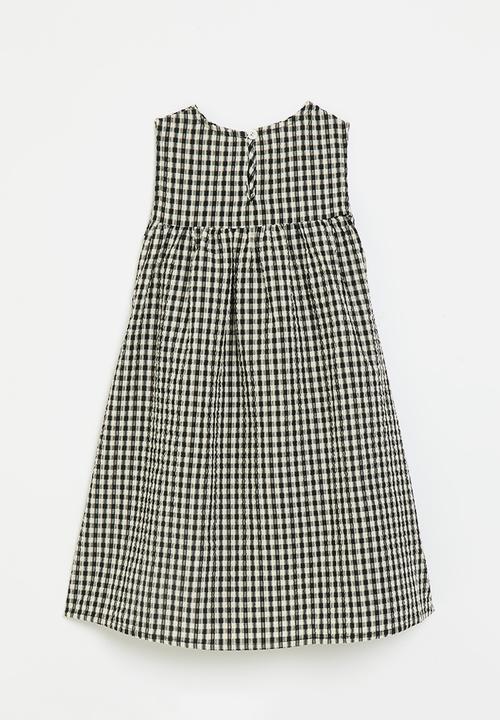 Pop Candy - Seersucker empire style dress - black gingham